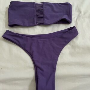 Mikoh purple bsuit set